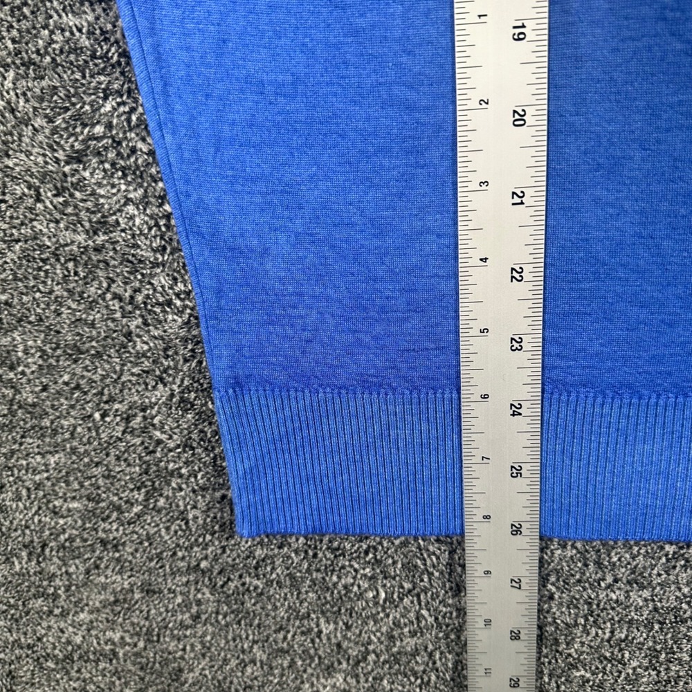 Kiton Cashmere Silk Sweater Mens XL 54 V-Neck Blue Pullover Made in Italy Luxury - Picture 7 of 13